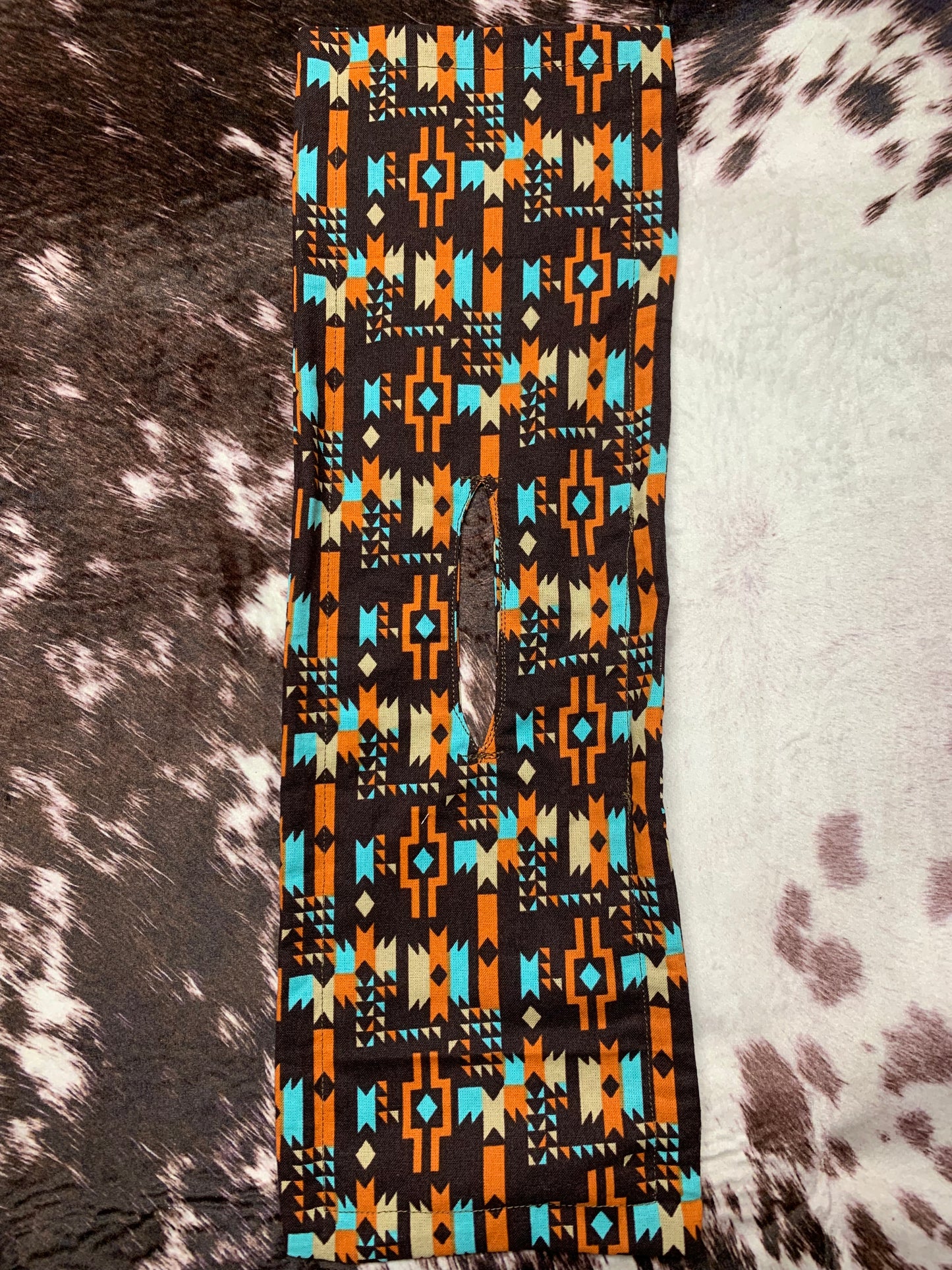 Brown/Turquoise Cowhand Hair Twist #2